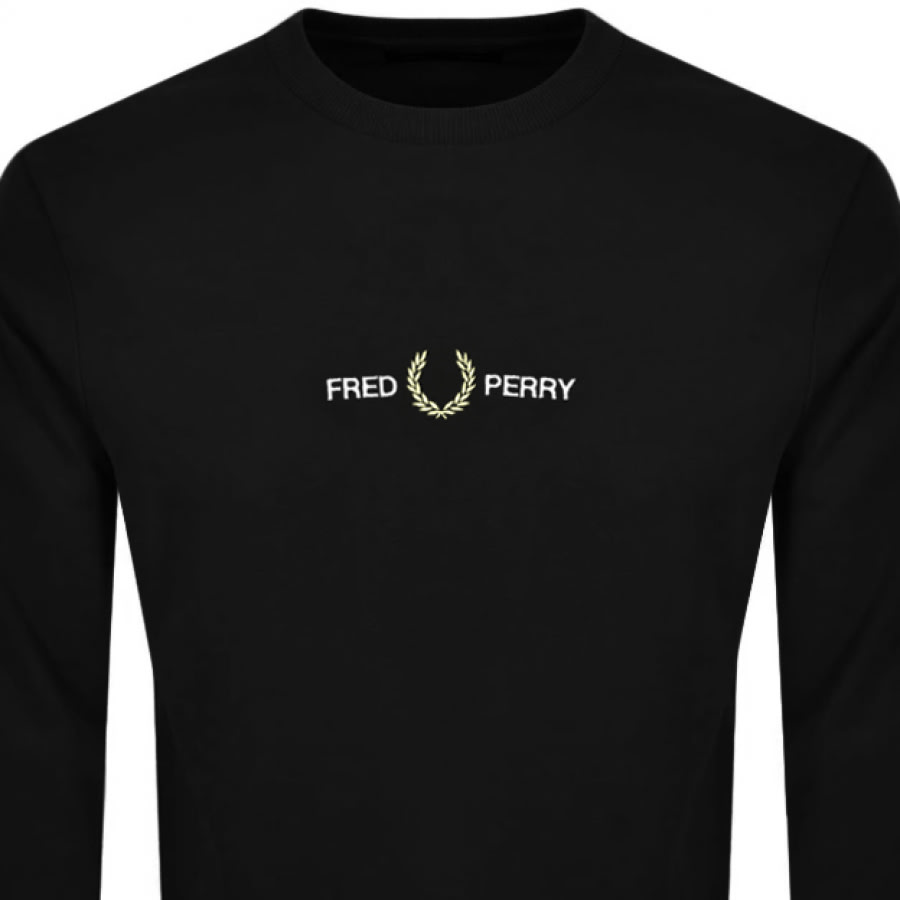 Alternative Image for ProductFred Perry Logo Sweatshirt Black2